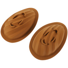 1Set Siliconen Paaseimervorm Voor Chocolade En Koekjes Bruin