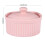 keramik backschale hitzebeständig mit deckel für pudding gelee pink 2