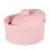 keramik backschale hitzebeständig mit deckel für pudding gelee pink 6