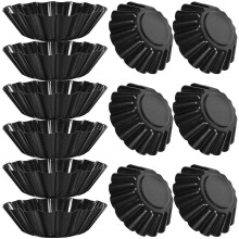12 tartformen kohlenstoffstahl blumenmuster wiederverwendbar