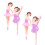 12Pcs White Dancing Girl Miniature Cake Decorative Accessories 2