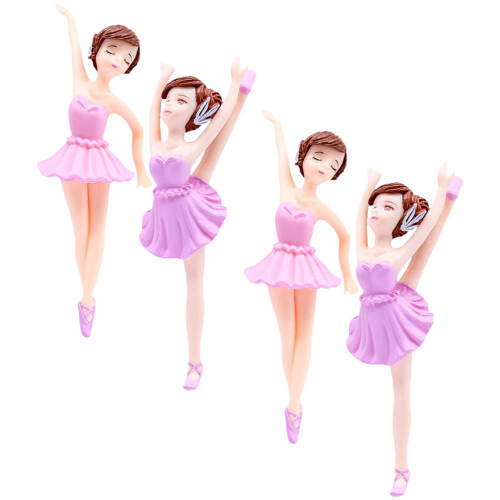 12Pcs White Dancing Girl Miniature Cake Decorative Accessories 1