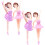 12Pcs White Dancing Girl Miniature Cake Decorative Accessories 3