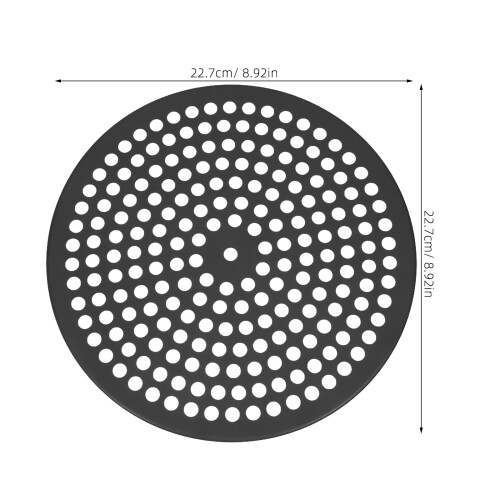 Perforated Pizza Pan: Nonstick 8.92 Inch Baking Tray With Hole Design 1