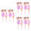 12Pcs White Dancing Girl Miniature Cake Decorative Accessories 8