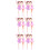 12Pcs White Dancing Girl Miniature Cake Decorative Accessories 10