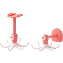 Utensil Holder Hanger Hook with 6 Rotatable Claws Kitchen Utensil Hanger No Drilling Self Adhesive Hook 360 Degrees Rotating Folding Wall Mounted