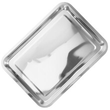 edelstahl grillplatte mit abtropfgitter 36 x 27 x 2 cm, spülmaschinenfest
