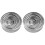 2Sets Stainless Steel Cake Rings Baking Mold Round Mousse Ring Silver 4