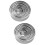 2Sets Stainless Steel Cake Rings Baking Mold Round Mousse Ring Silver 9