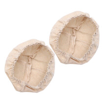 2Stück Leinen Brotkorb Tuchabdeckung Rund Für Gärkorb Einlage (13x6cm)