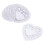 250Pcs Paper Cake Base Heart Shape Tray White Cake Serving Display 10