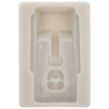 Moai Schokoladenform Aus Silikon, Beige, Flexibles Backwerkzeug