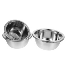 3Stk Edelstahl Rührschüsseln Für Gemüse, Salate, Teig