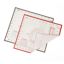 Roter Silikon-Backmatte Teigmatte Antihaft Küchenhilfe Dauerhaft