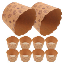 50Stk Kraftpapier Muffinförmchen, Dekorative Cupcake Halter, Hellbraun
