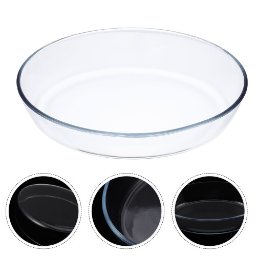 1Stk Hitzebeständige Glas-Grillplatte Transparent Robuste Backform 2
