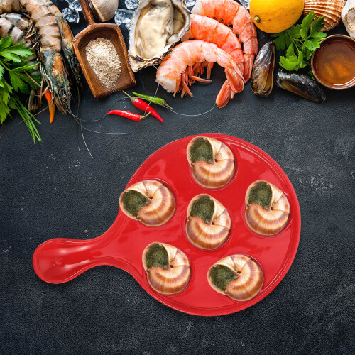 Kitchen Snail Plate Keramik Escargot Schale Für Meeresfrüchte 2