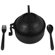 ramen schüssel set mit deckel aus kunststoff inkl. bestech für nudeln