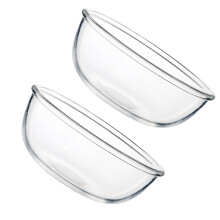2Stk Glas Schüssel Obst Salat Dessert Behälter Geschirr Transparent