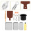 1Set Mini Haus Backmodelle, Robuste Kunststoff- Und Holz Accessoires 6