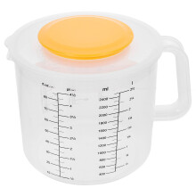 1 stück 2,5 l backwaage mit messbecher und deckel (weiß)