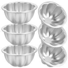6Stk Aluminium Kuchenformen Backform Muffinförmchen Antihaft Silber