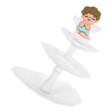 White Angel Cake Ornament Vintage Design Cute Cartoon Cupid Topper