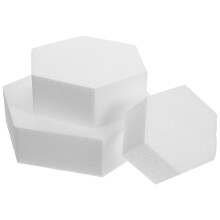 3Pcs Hexagon Cake Shape Foam Models For Cake Decorating