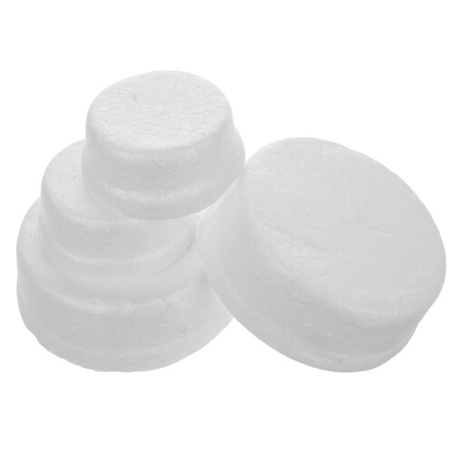 Faux Cake Cake Model White Polystyrene 4pcs