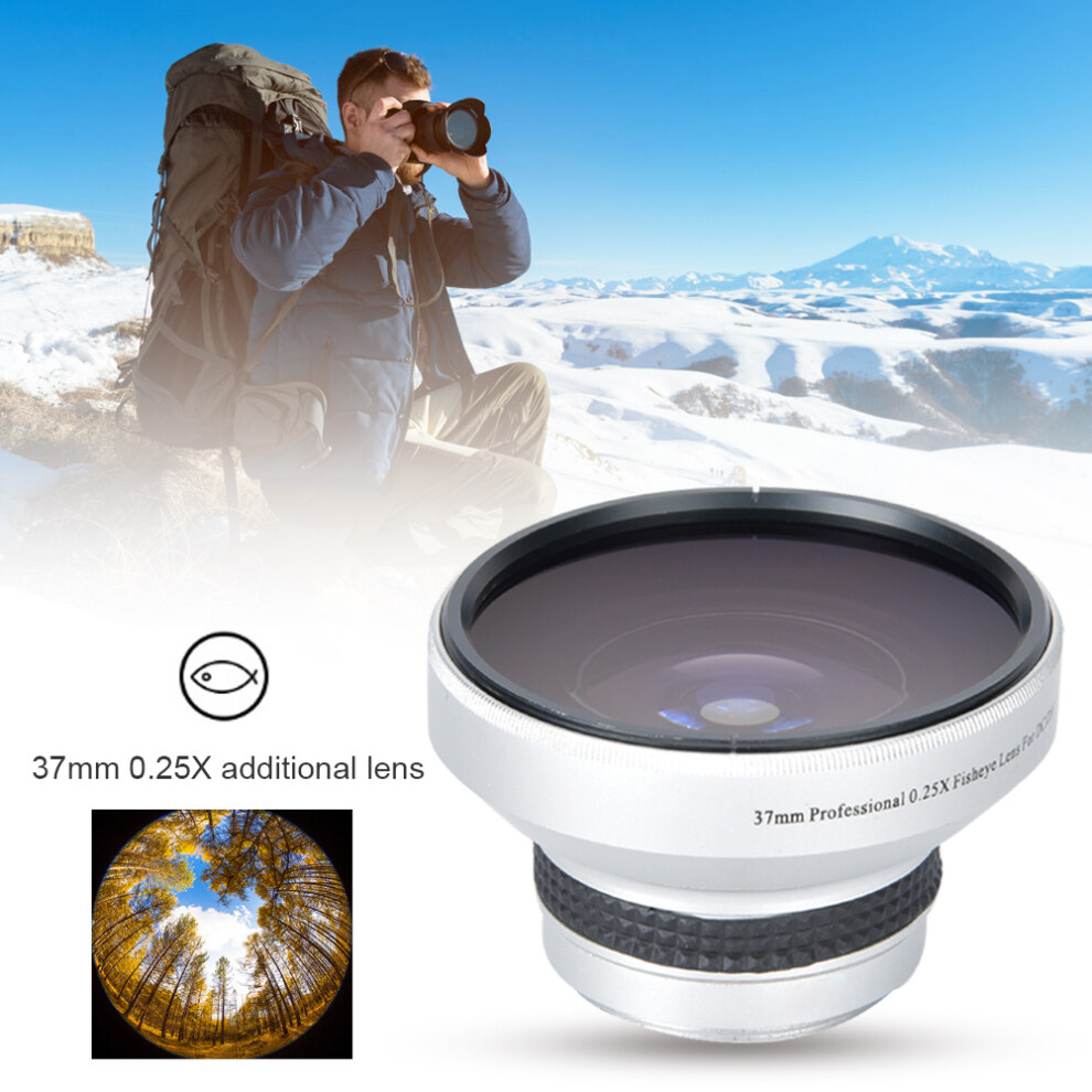 Strong 0.25X 37Mm Fisheye Lens For Camera With 64Mm Filter Silver 3391388149335