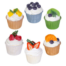 6Stk Fake Cupcake Modell Künstlicher Kuchen Zum Ausstellen