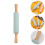 Roller Pin For Baking Blue Silicone Wood 1pcs 4