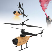 Remote Control Helicopter with 4K Camera, 80-100m Range, 3.7V 550mAh Battery, Earthy Yellow