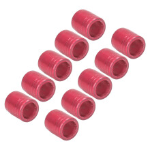 10 Stück rote Aluminiumlegierung Pfeilschaftringe für Jagdbogen 7,6 mm