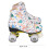 White Graffiti Quad Roller Blades for Indoor Fun 19