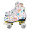 White Graffiti Quad Roller Blades for Indoor Fun 3