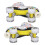 White Graffiti Quad Roller Blades for Indoor Fun 1
