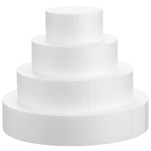 4Pcs Foam Cake Models White for DIY Cake Decorating and Party Decor