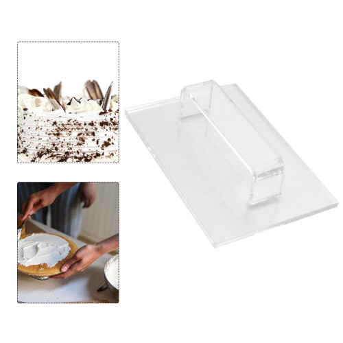 handheld transparante cake cream scraper acryl bakgereedschap 2