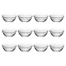 12Pcs Stackable Glass Bowls Food Serving Containers Durable and Safe