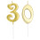 2 velas doradas con número 30 para pastel de cumpleaños 1