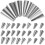 50Stk Spritzbeutel Düsen Set Silber Cake Decorating Tools Für Kuchen 9