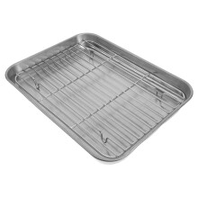 Roasting Pan Nonstick With Rack Stainless Steel Oven Tray