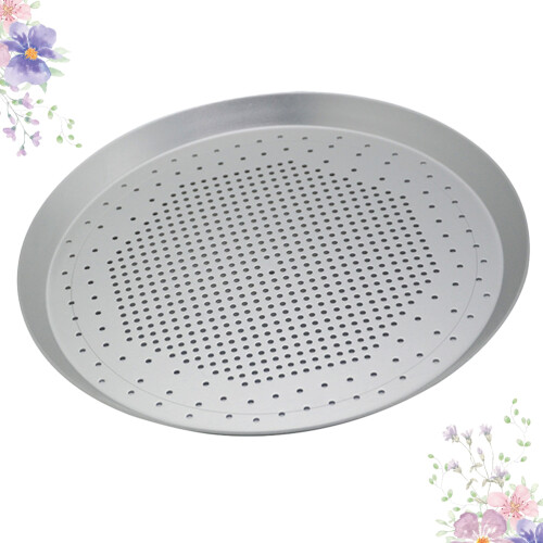 runder Pizzateller Schneidebrett Servierplatte Brot Steak Silber 1