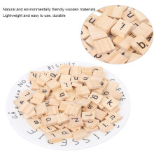 Holz-Alphabet- & Zahlenpuzzleblöcke, 100 Stück, 18x20mm