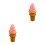 2Stk Fake Eiscreme Deko Pink PVC Imitation Eis Display Modell 6