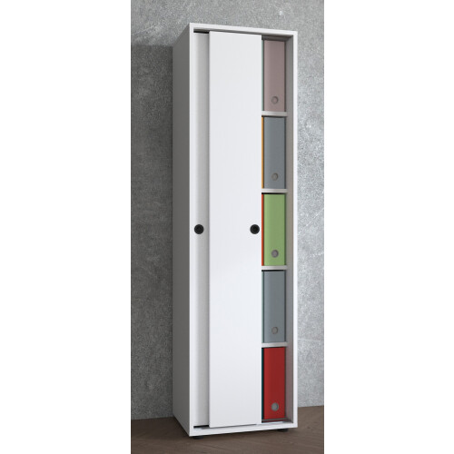 (Chipboard, Black) Office cabinet filing cabinet Ulas 5-fold 1