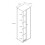 (Chipboard, Black) Office cabinet filing cabinet Ulas 5-fold 3