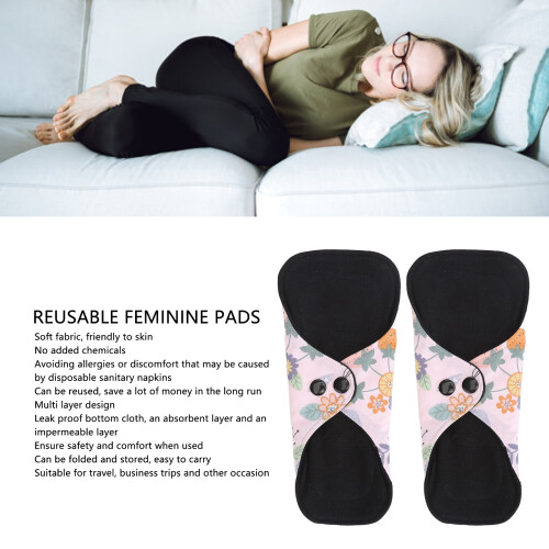 5pcs L Washable Feminine Pad Super Plus Absorbency 2